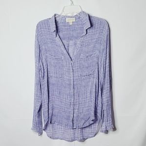 Cloth & Stone button down long sleeve top blouse M